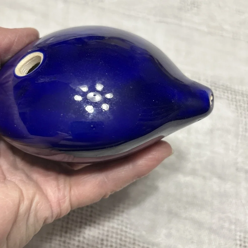Blue Ceramic 6 Hole Ocarina Musical Instrument
